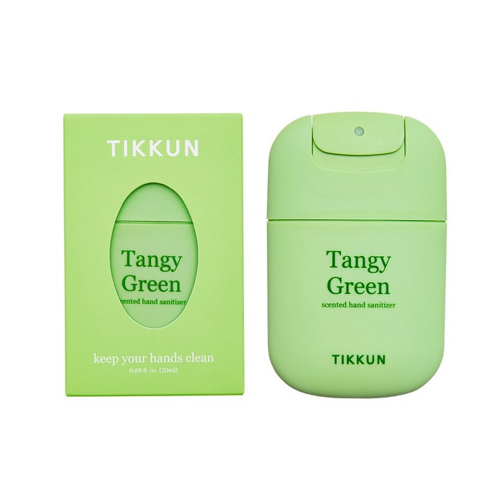 티쿤 휴대용 퍼퓸 손소독제 탠지그린 에탄올70%, 1개, 20ml