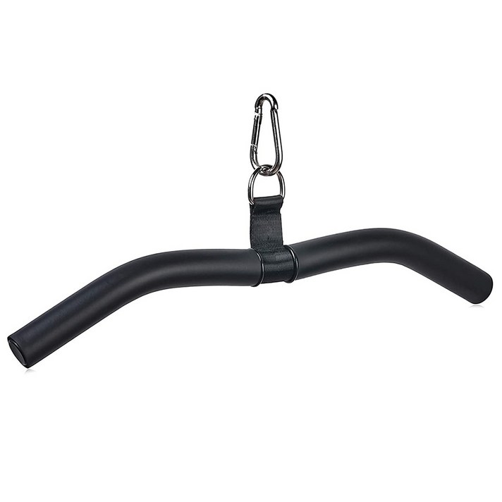 Xzante 로프 머신 액세서리 컬 바 케이블 부착 휘트니스 풀업 스트레이트 길이 48 cm 가정 및 체육관 용, 검은 색