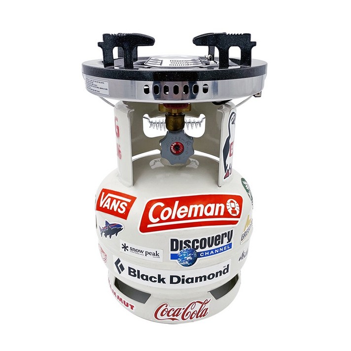 LPG 가스통 3kg + 국산 해바라기버너 세트 2020년 제조 캠핑용 야외용, 1) 3kg가스통+스텐레스버너+캠핑스티커