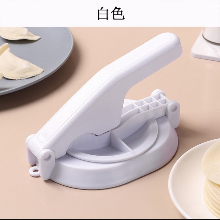 가정용 딤섬 얇은 수제 만두피 만들기 기계 압착기 프레스 설날 추석 명절 필수템 3종, 화이트