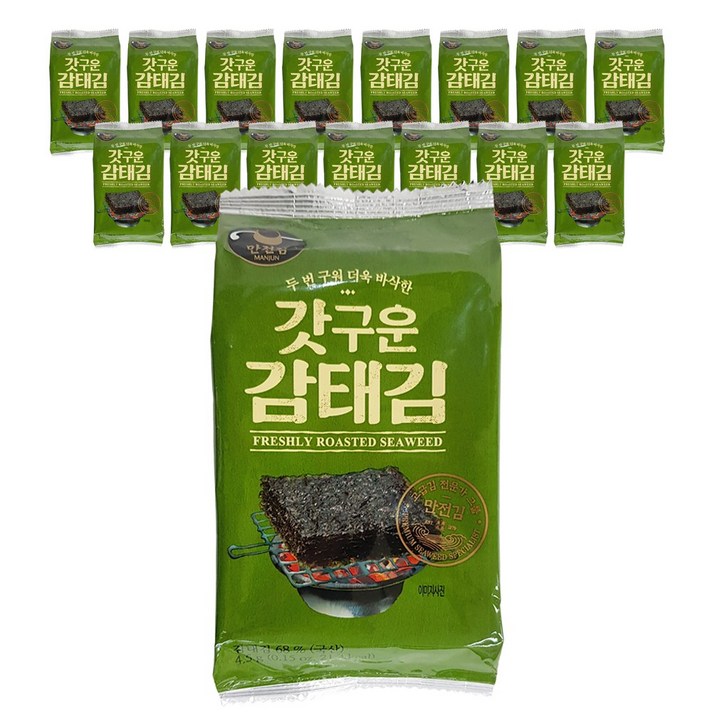 만전김 갓구운 감태김, 4.5g, 16봉