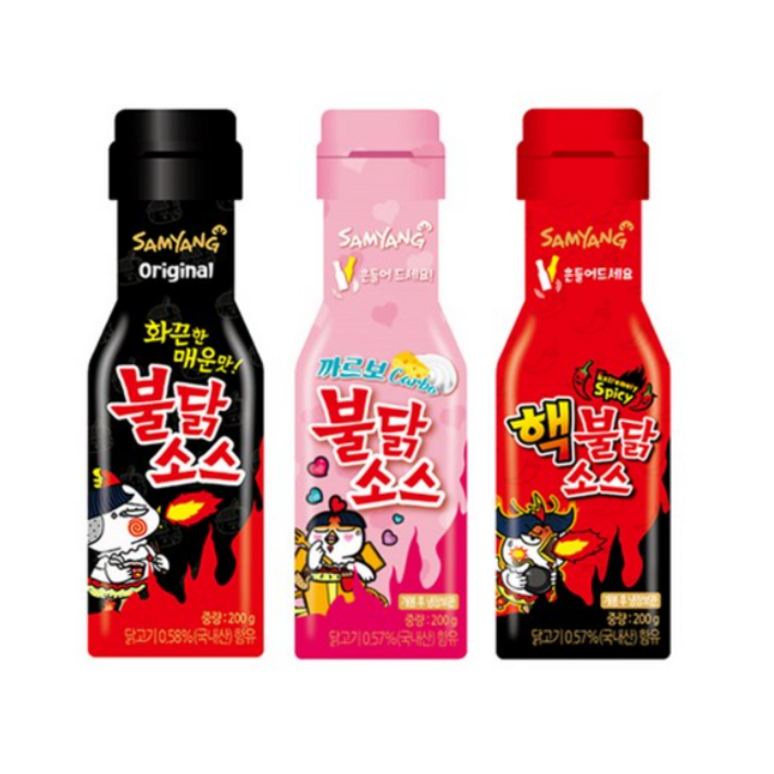 삼양식품 삼양 불닭소스 시리즈 200g x 3종 (불닭 까르보 핵)
