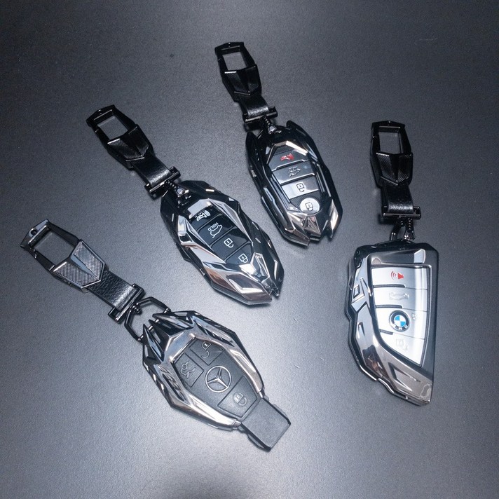 BMW 벤츠 현대 기아 쉐보레 메탈 키링 키커버 키홀더 아반떼 소나타 싼타페 투싼 쏘렌토 스포티지 K3 K5 K7 말리부 레이 모닝 베뉴, 다크그레이, 현대(B)