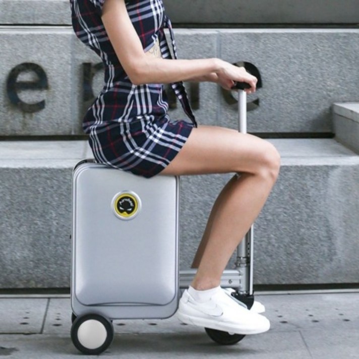 에어휠 전동 캐리어 블랙핑크 Airwheel 스마트 기내식 20인치 SE3S 캐리어, 실버, 스탠다드, 1개