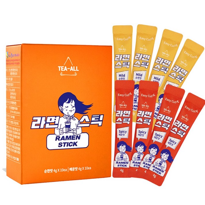 부영한방약초 라면국물 스틱 순한맛 매운맛 20개입, 1박스