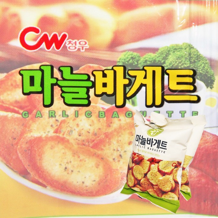 청우식품 마늘바게트 2p, 110g, 18개