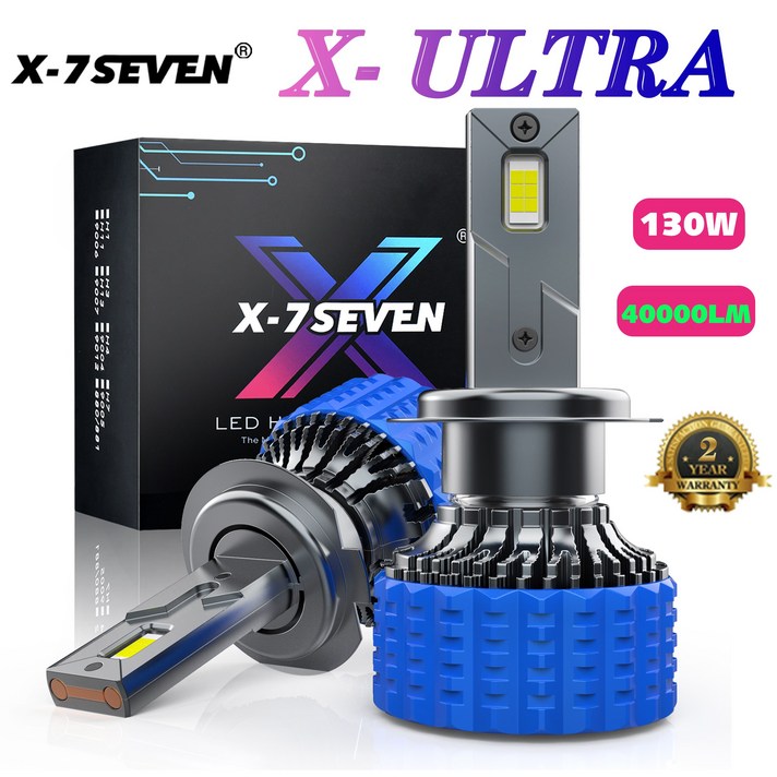 X-7SEVEN ULTRA 40000루멘 6500k LED헤드라이트 전조등 안개등 H1 H4 H7 H11 9005 9006 9012