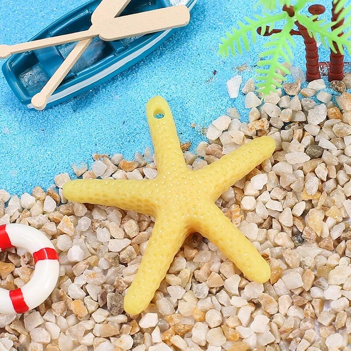 인공 수지 손가락 불가사리 팩 DIY 공예 해변 해안 펜던트 지중해 장식 홈 해양 장식 사진 소품, 5