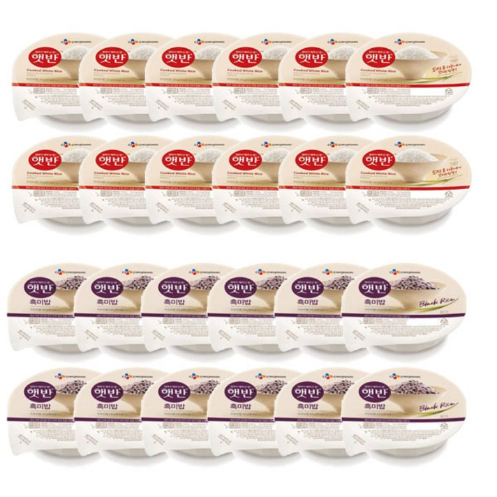 햇반 200g 12개입 + 흑미 210g 12개입