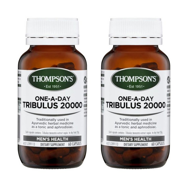 톰슨 Thompsons Tribulus 1-a-day 20000 60c 트리뷸러스 하루한알 20000mg 2팩, 1개