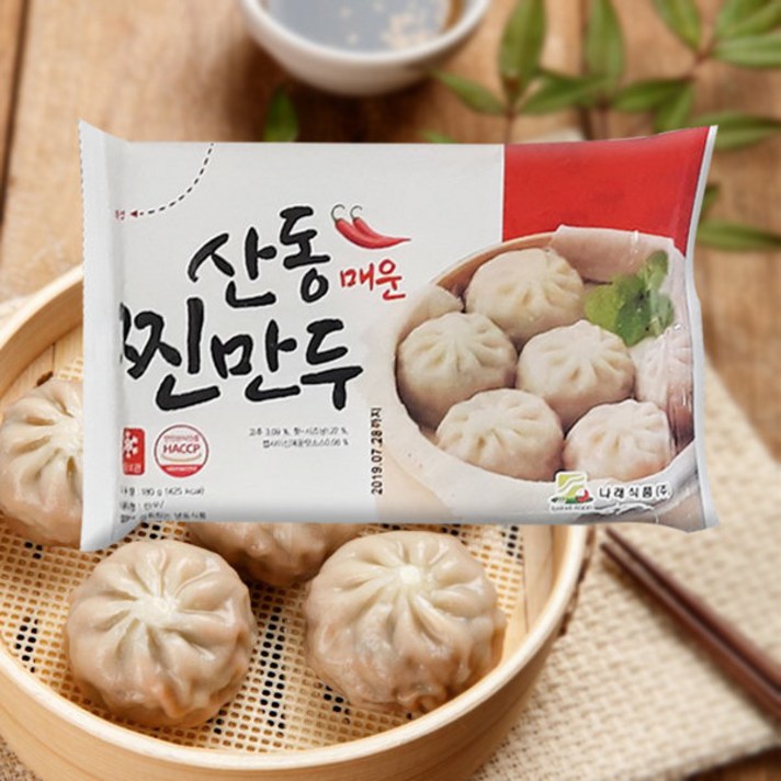 나래식품 산동 매운찐만두6개입180gX6개, 6개, 180ml