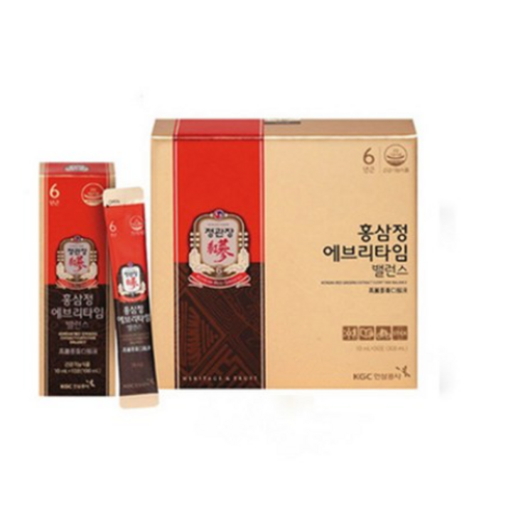 정관장 홍삼정 에브리타임 밸런스 30포X2개+쇼핑백X2개, 10ml, 60포