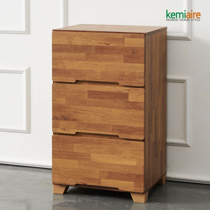 케미에르 멀바우 3단 서랍장 KMR-112