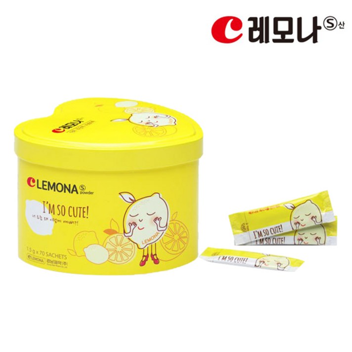 레모나 S산 하트캔 + 쇼핑백, 1.5g, 70포