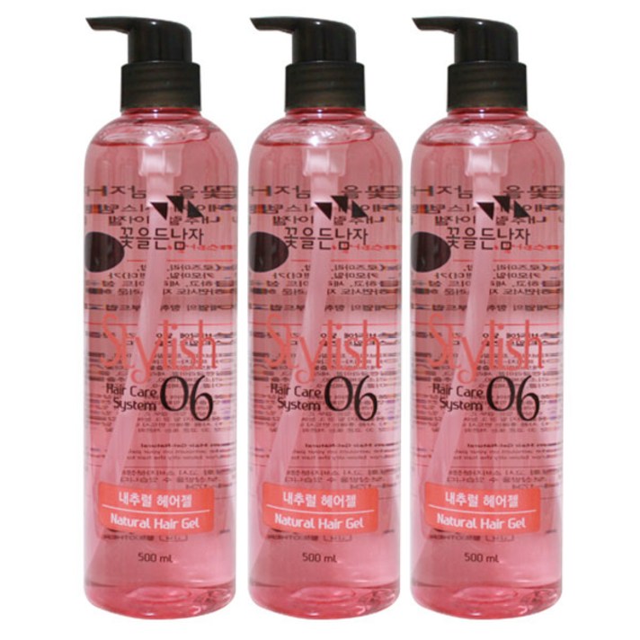 꽃을든남자 헤어케어 시스템 내추럴 헤어젤, 3개, 500ml