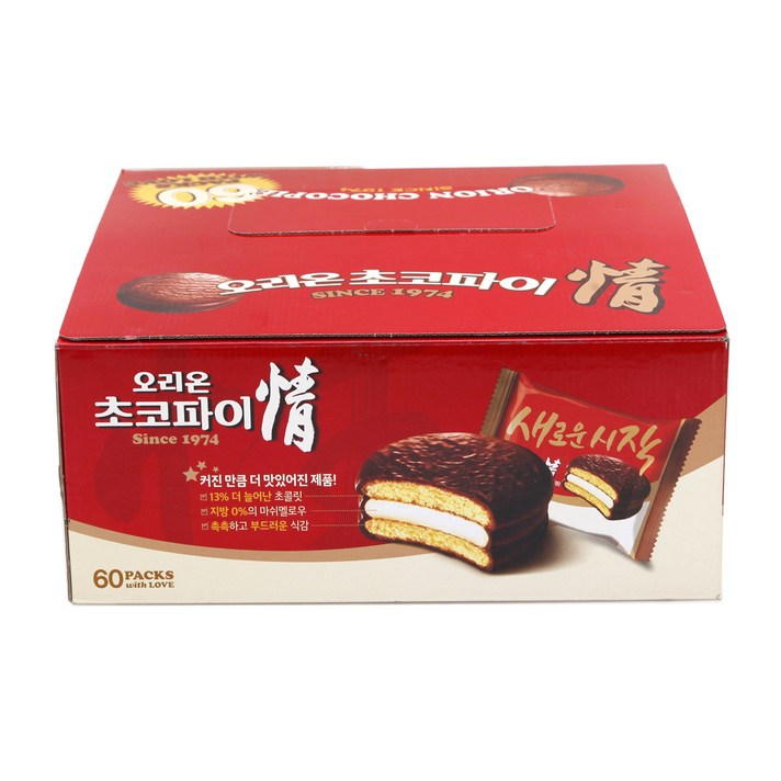 오리온 초코파이 대용량 39g x 60개입, 1박스