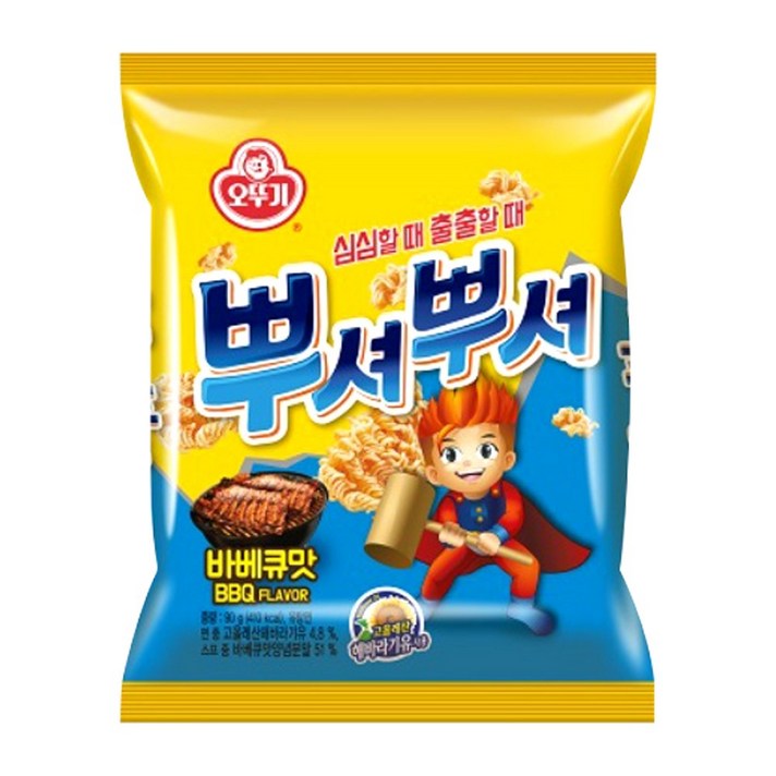 오뚜기 뿌셔뿌셔 바베큐맛, 90g, 24개