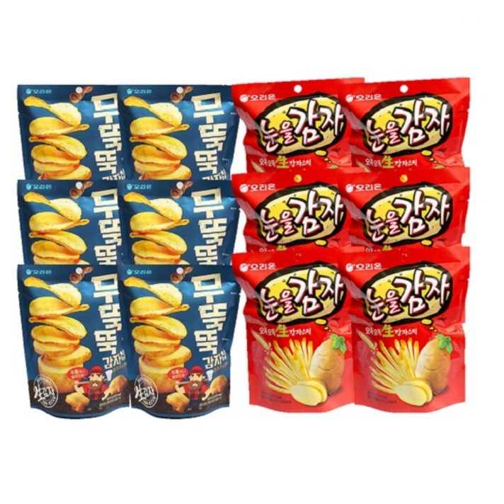 오리온 무뚝뚝감자칩 60g x 6p + 눈을감자 56g x 6p, 1세트