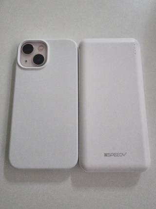 SPEEDY 슬림 듀얼 보조배터리 10000mAh + C타입 케이블 + 8핀 젠더, BND-2PCPPB100A, 화이트 이미지