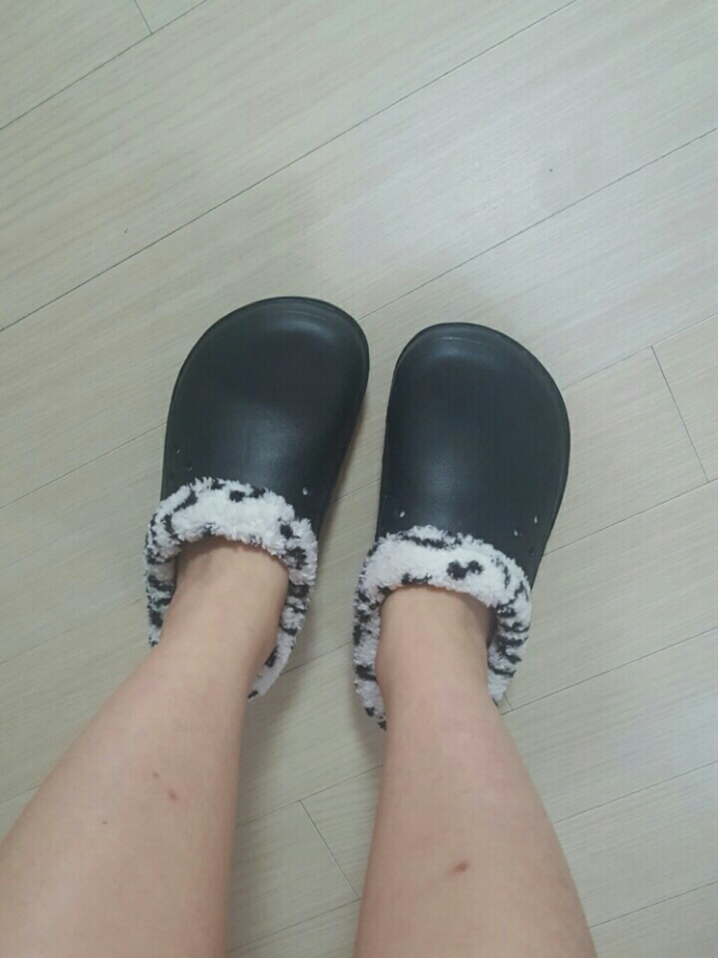 투고 방한 피 털 슬리퍼