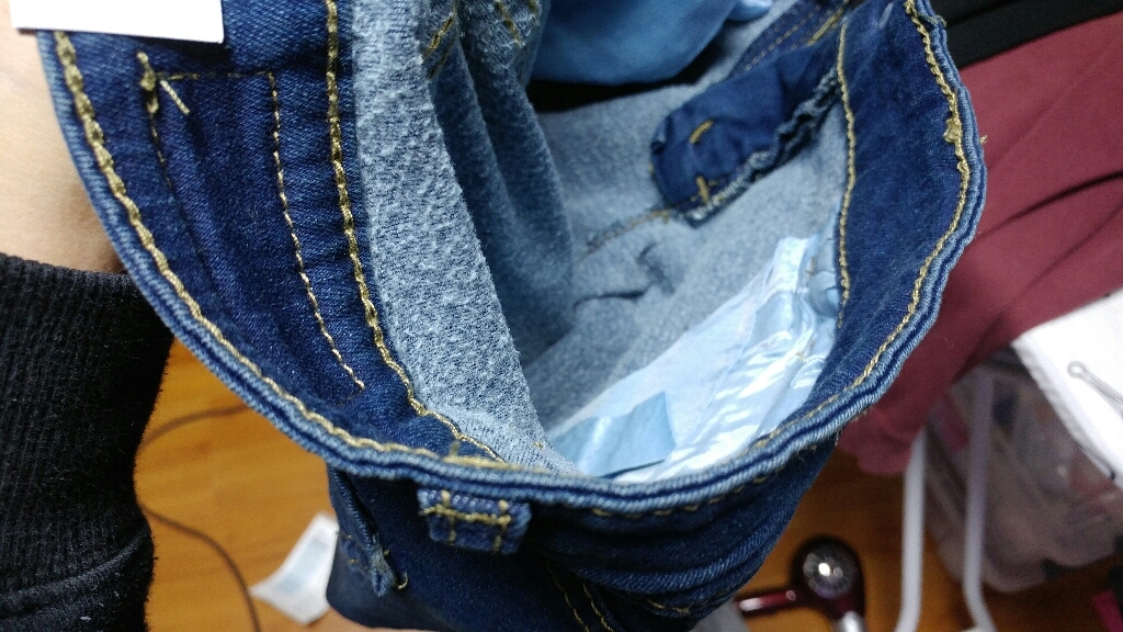 오키진 여성용 하티드 기모 스판 청바지