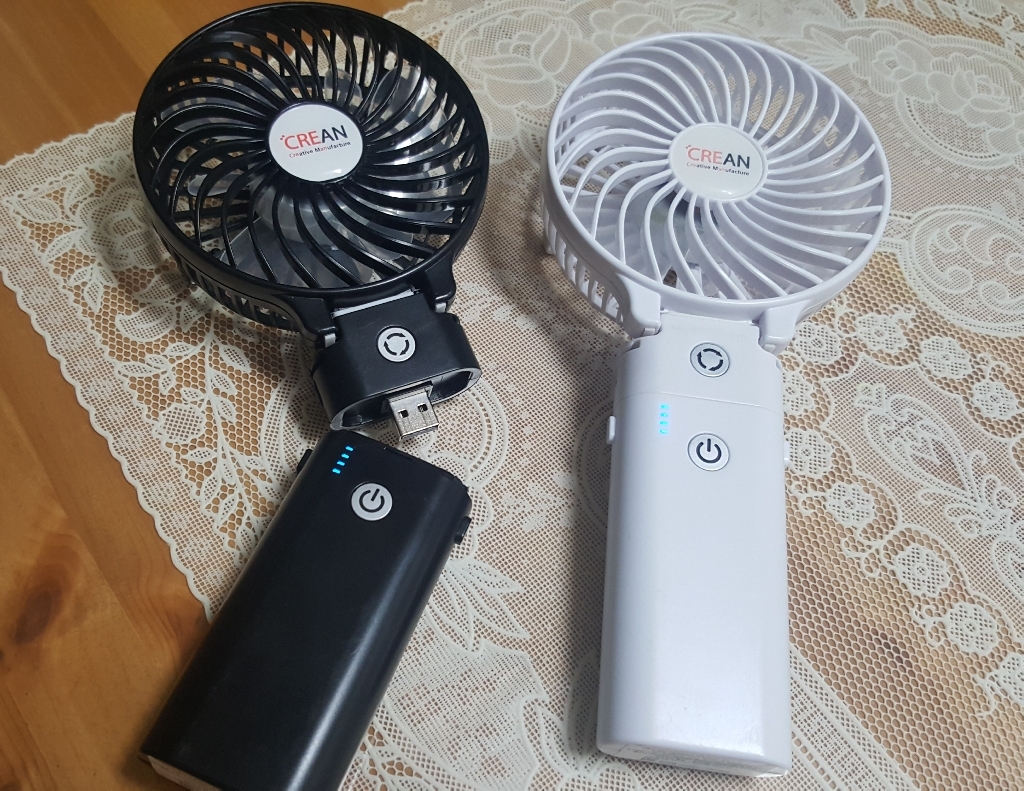 크레앙 보조배터리 겸용 핸디형 선풍기