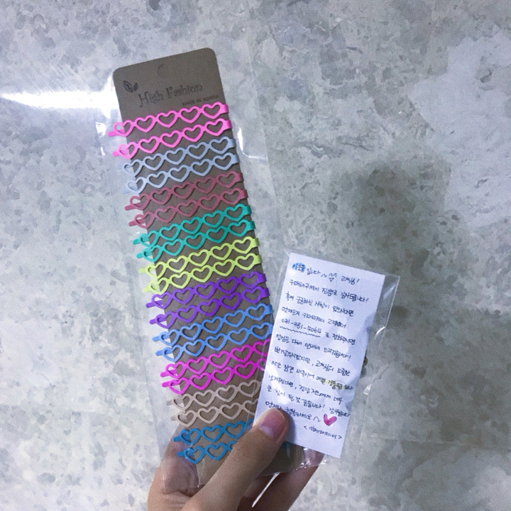 키메라제이 하트 컬러 실핀
