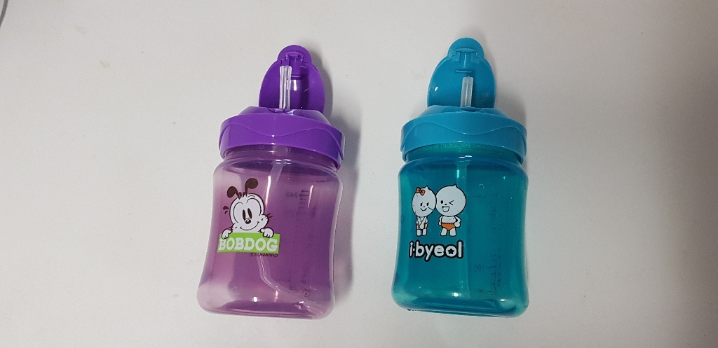 리틀밥독 플립 컬러 빨대컵