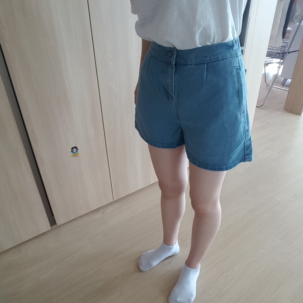 마이시즌 여성 A라인 뒷밴딩 반바지