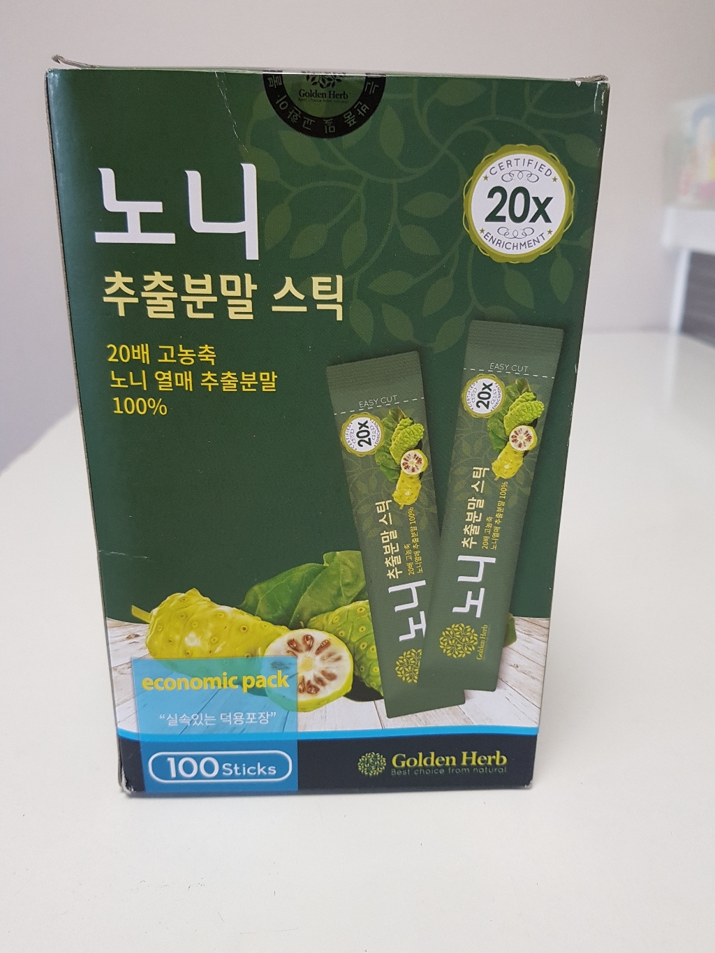 골든허브 20배 농축 노니 추출분말 스틱 리뷰 후기