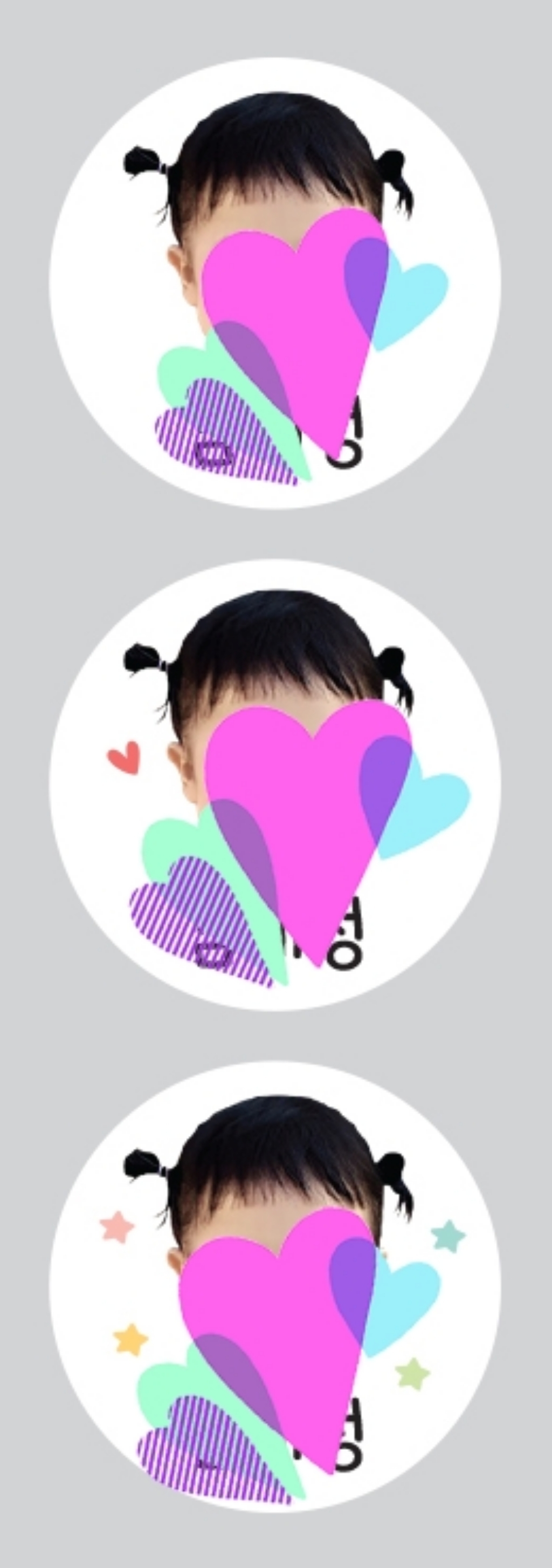 아이주니 사진 원형 방수 네임 스티커