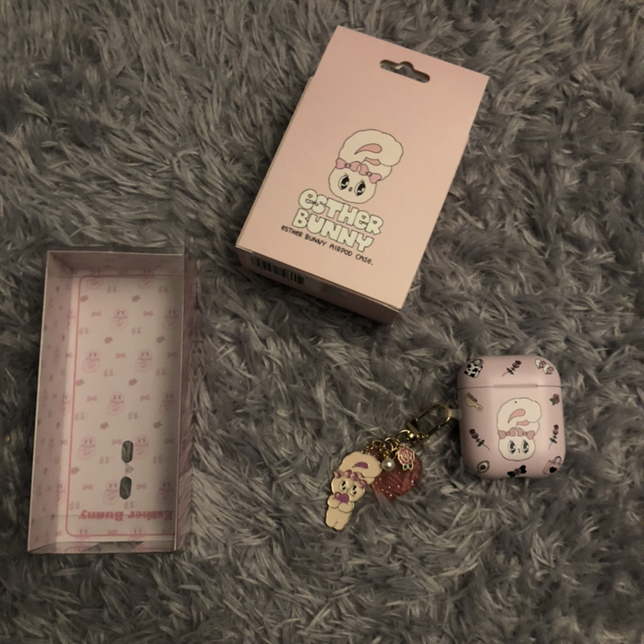 에스더버니 키링용 프리미엄 에어팟 커버 케이스 러블리 키링