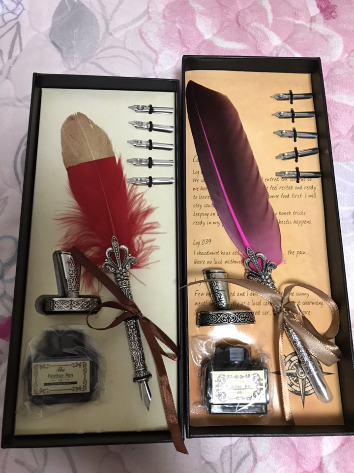 신원 선물용 깃털펜