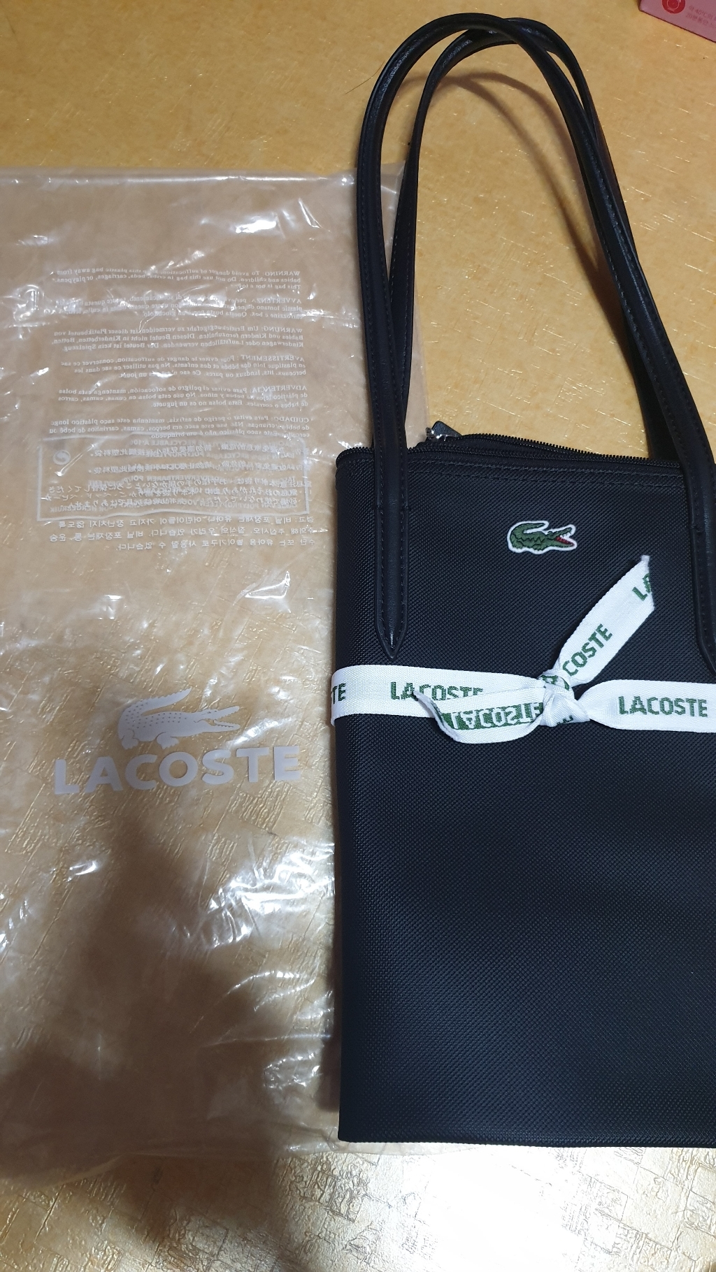 라코스테 가방 쇼퍼백 라지 토트백 NF1888PO-000 블랙 리뷰후기
