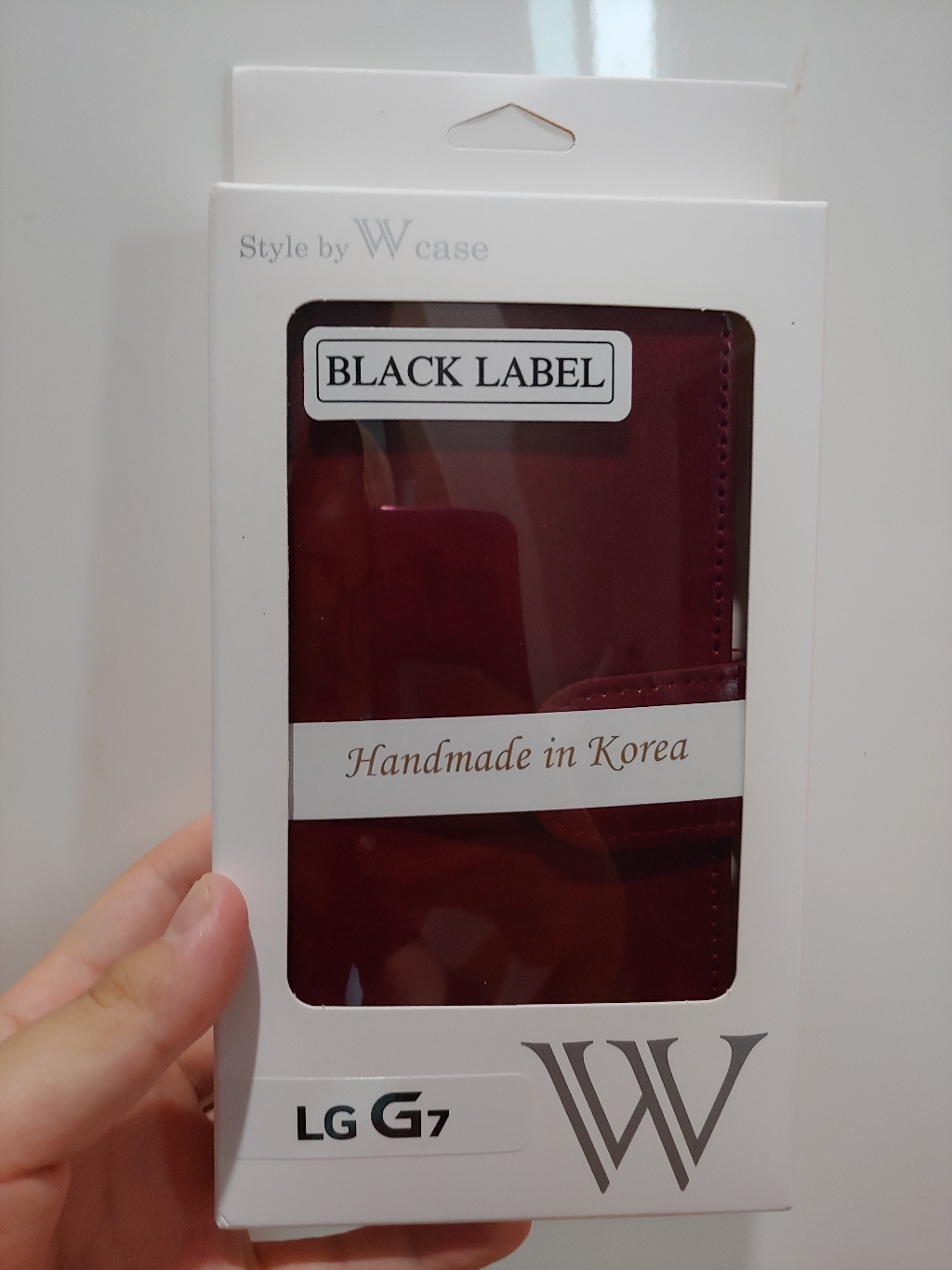 우진인터내셔널 블랙라벨 양면지갑 휴대폰 케이스 핸드스트랩