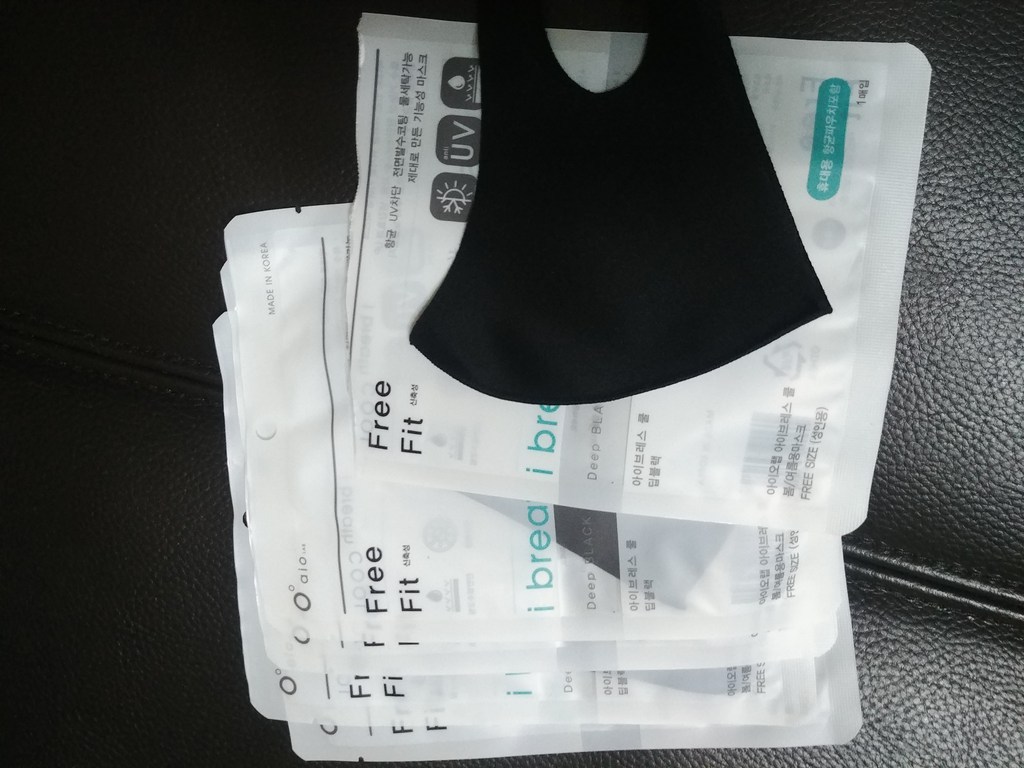 아이브레스쿨 항균 연예인 패션 마스크 블랙 파우치포함 숨쉬기편한
