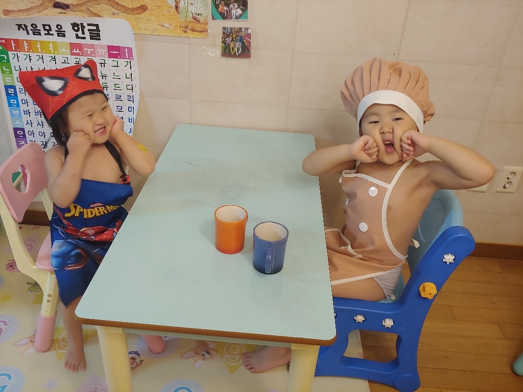 누누베어 쉐프 앞치마 요리사모자