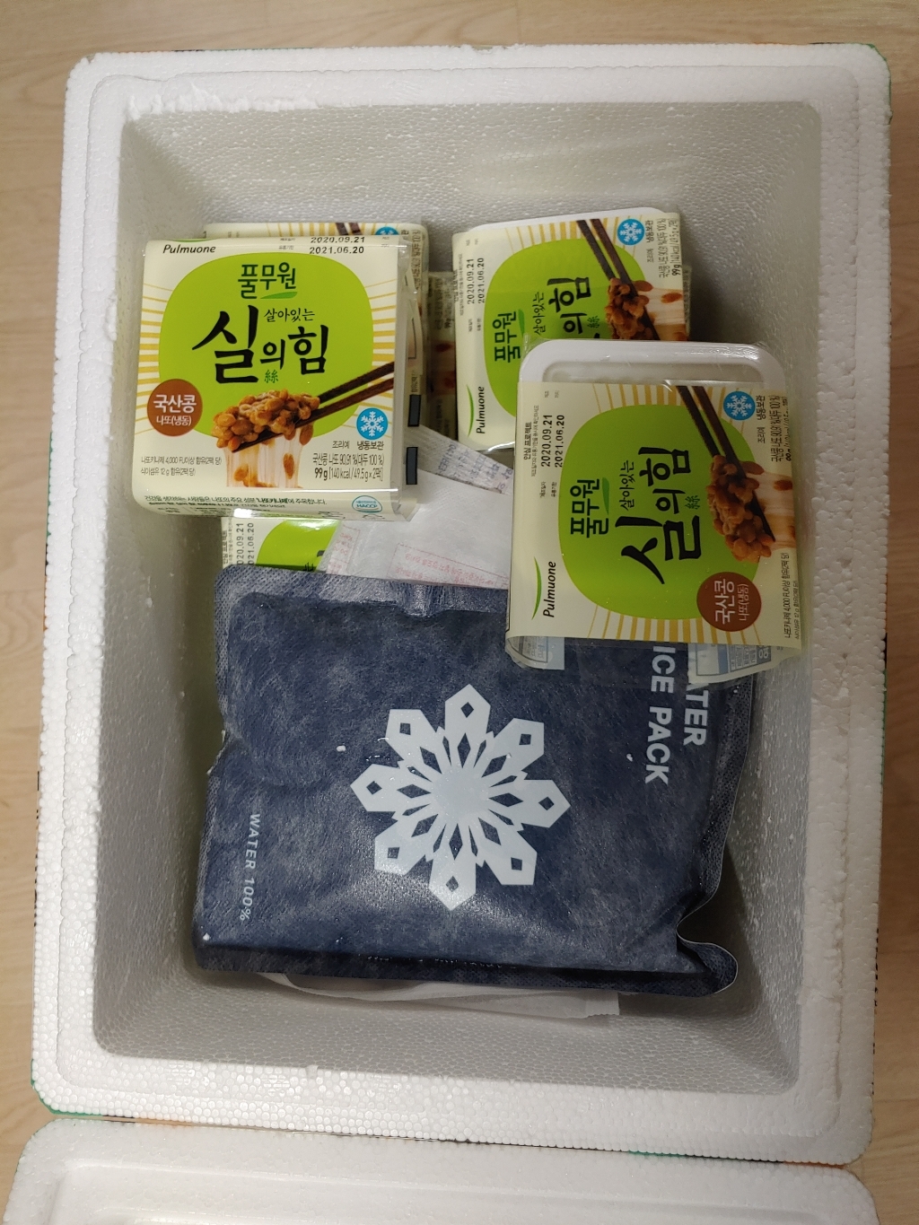 풀무원 살아있는 실의 힘 국산콩 냉동나또 리뷰후기