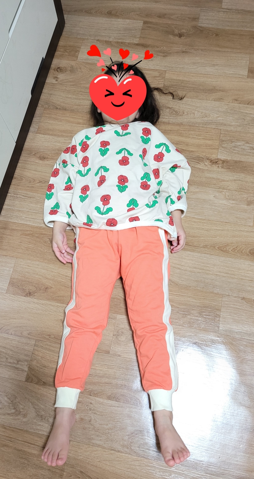 아동용 나나 박스 라운드 티셔츠
