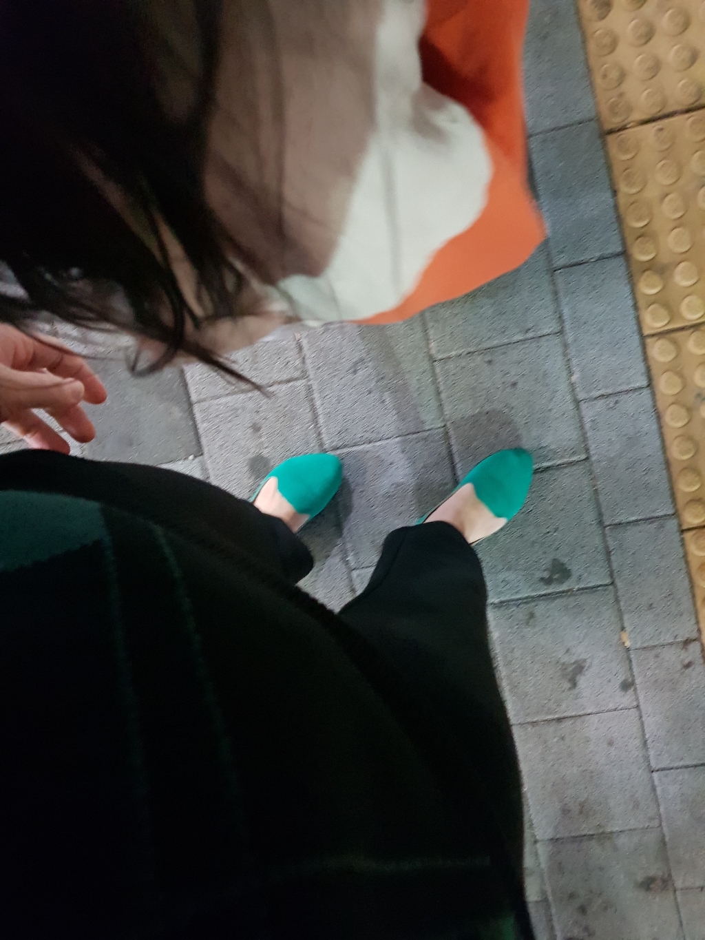 올나인 빅사이즈 컬러풀 심플 단화