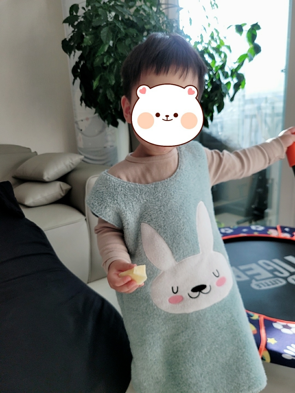 삐까부 겨울 아동 극세사 수면조끼 토끼 롱 수면조끼 리뷰 후기