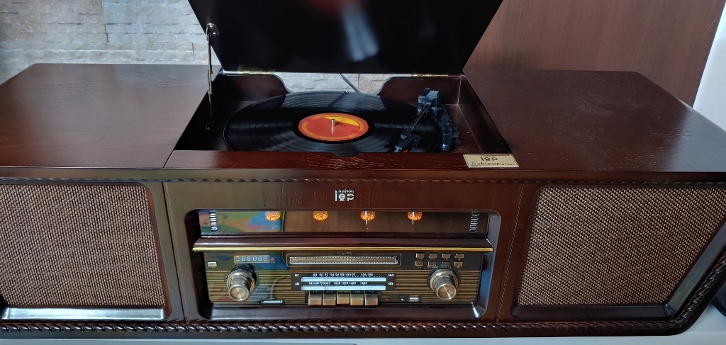 [무료방문설치] 아이이피 i9100V 진공관 엔틱오디오 턴테이블 블루투스 CD 카세트테이프