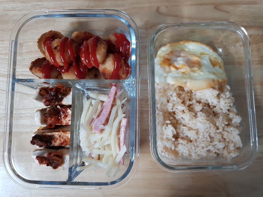 니코트 냉장냉동 글라스 사각3칸찬통 화이트 리뷰후기