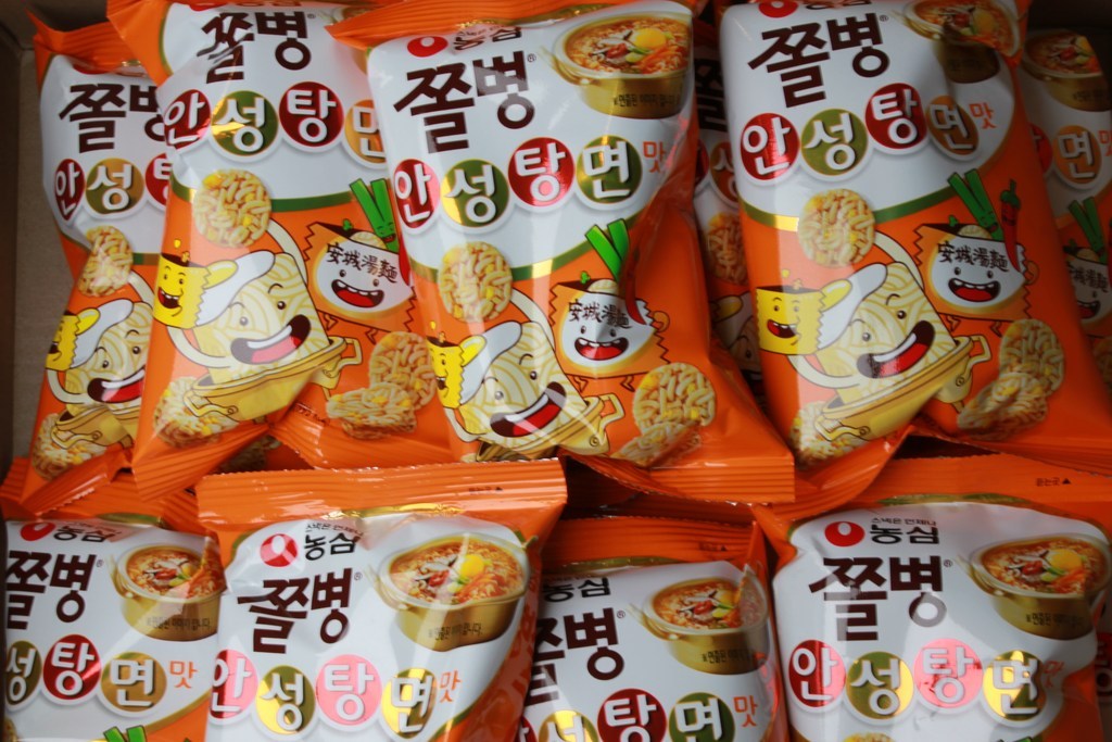 농심 쫄병스낵 안성탕면맛