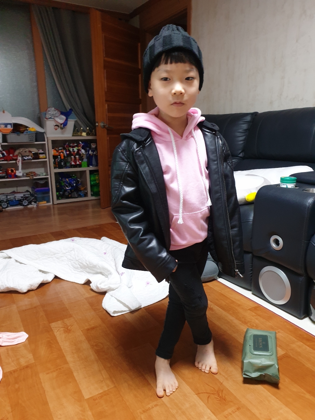 무슈 유아용 데이 니트 비니