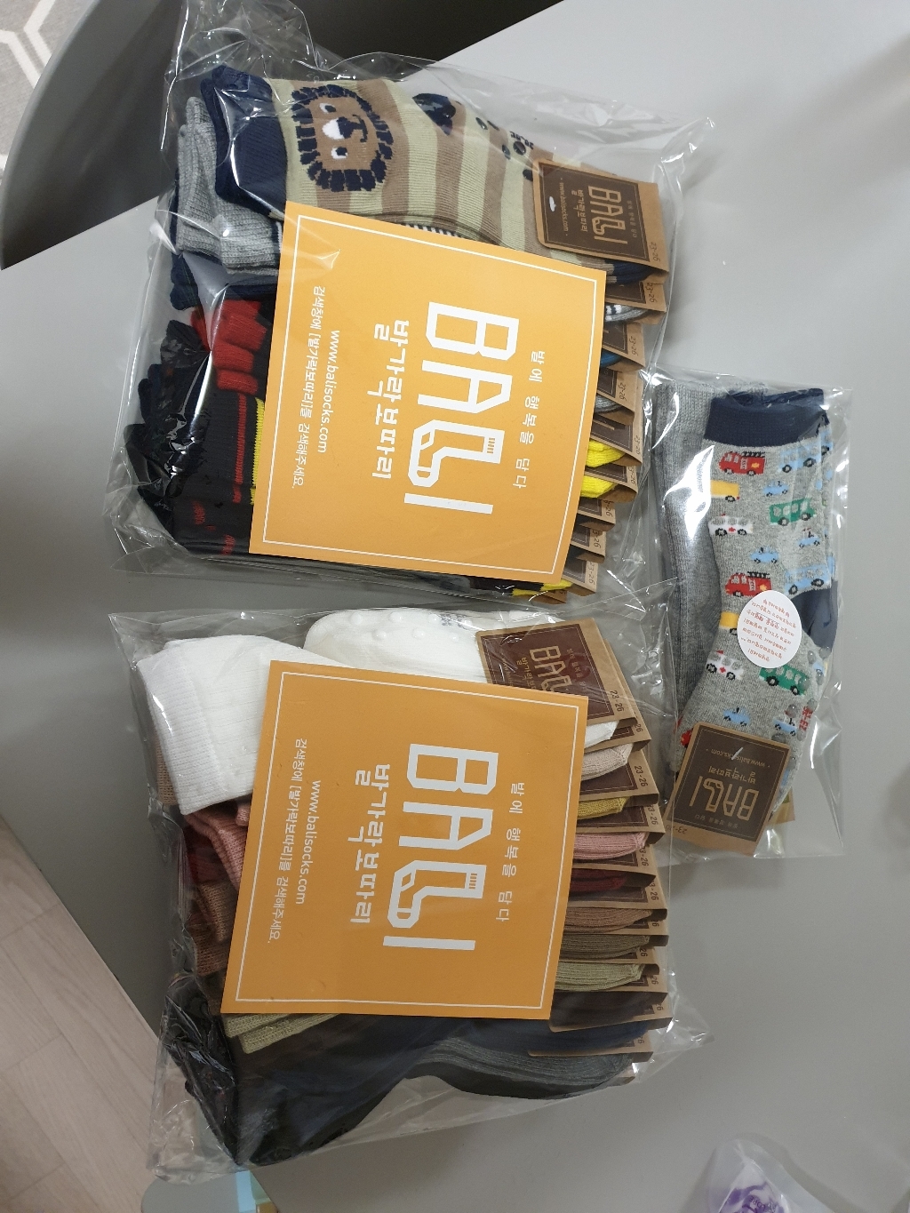 발가락보따리 유아동 미끄럼방지양말 레인보우 깜찍 3종세트