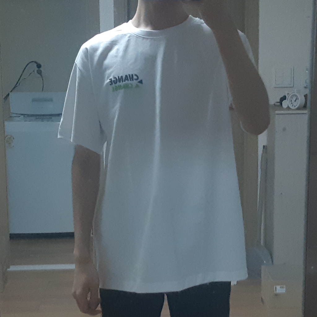 티데일리 남녀공용 빅사이즈 체인지 오버핏 반팔 티셔츠 리뷰후기