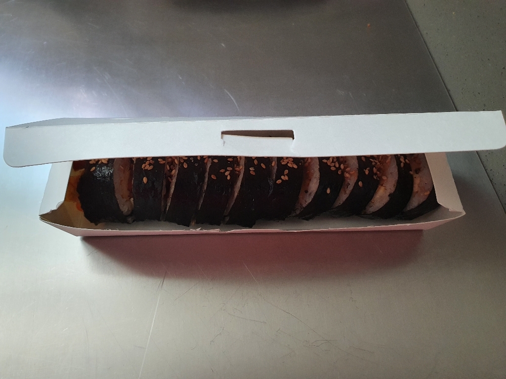 원터치 화이트 김밥한줄 종이도시락 205 × 5 × 37