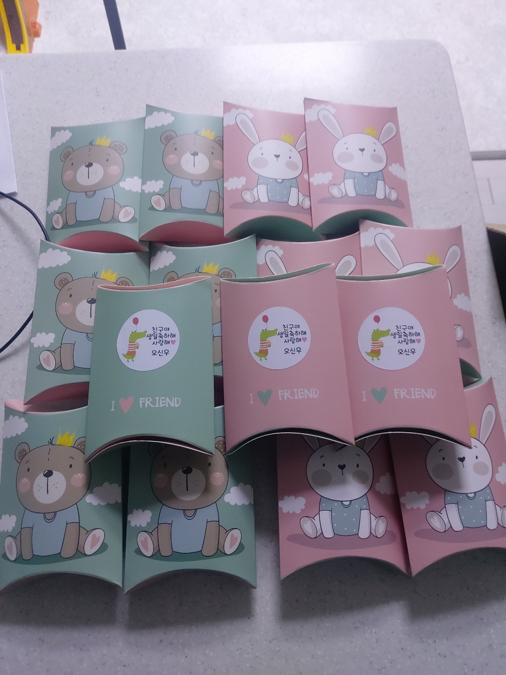 팝콘키즈 꼬꼬마친구 양말선물포장 어린이집생일선물 유치원생일선물 답례품