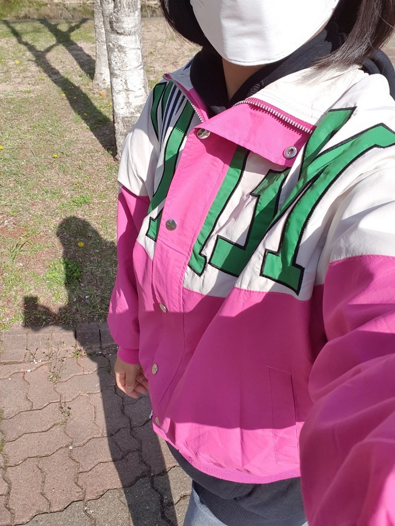 씨샵인더룸 / 팝 배색 레터링 항공점퍼 2coor 리뷰후기